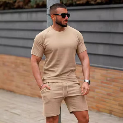 Men's sporty short-sleeve set with comfortable shorts Skorter
