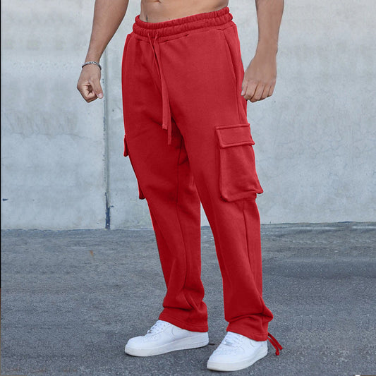 Herr cargojoggers med justerbar midja och praktiska sidofickor Skorter