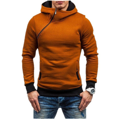 Men's stylish hoodie with side zipper and contrasting sleeves Skorter