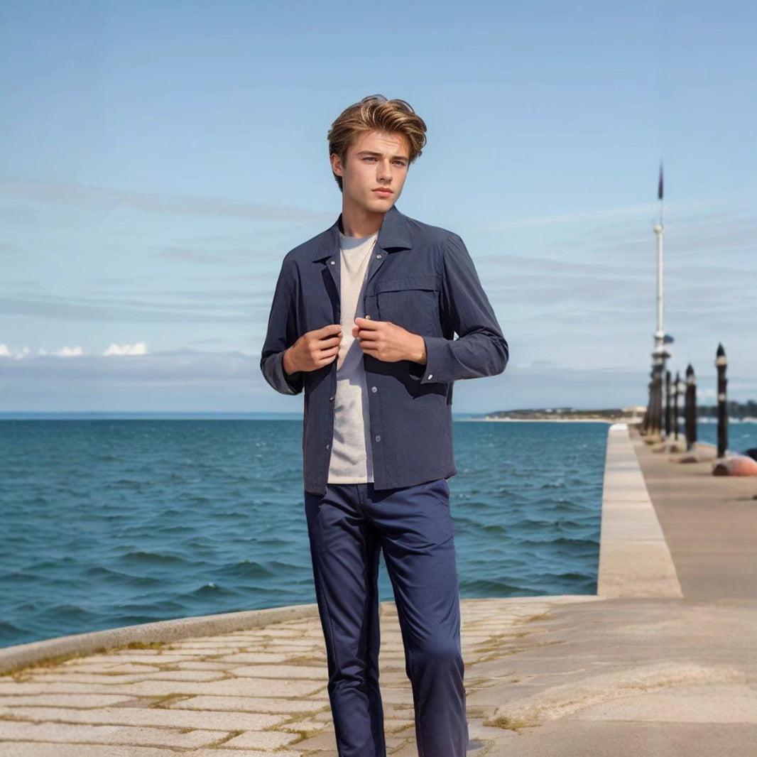 Men's technical leisure jacket with practical pockets and lightweight material Skorter