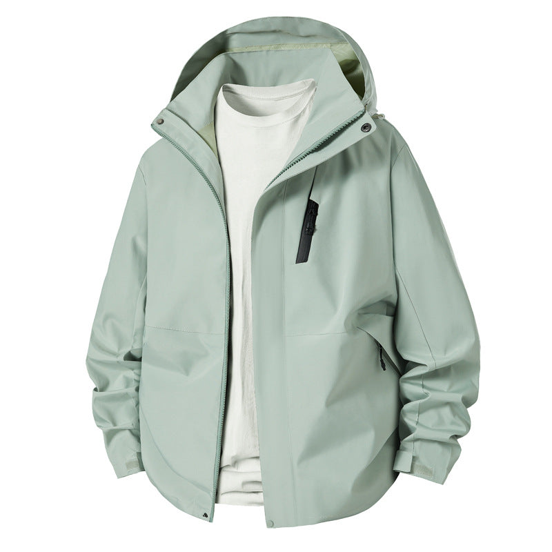 Men's technical transition jacket with adjustable hood rim Skorter