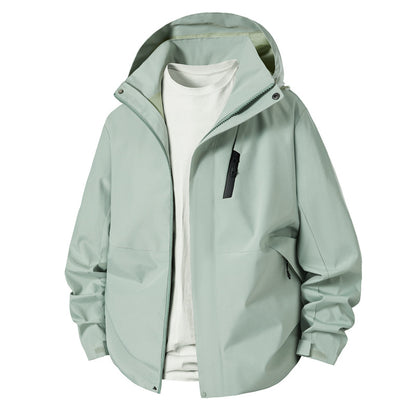 Men's technical transition jacket with adjustable hood rim Skorter