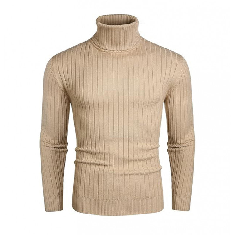 Men's turtleneck sweater made of high-quality ribbed knit Skorter