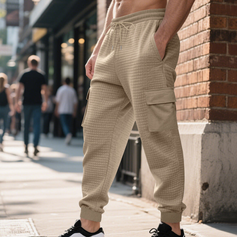 Men's cargo jogging pants with breathable side pockets and elastic waistband Skorter