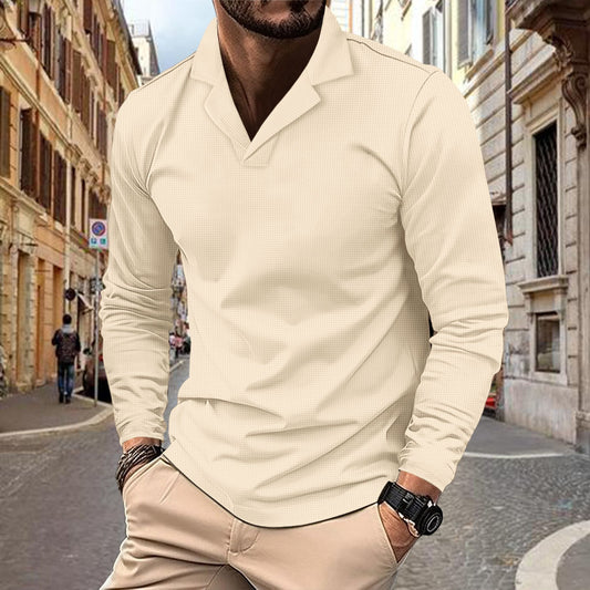 Men's stylish long sleeve shirt with textured design Skorter