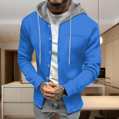 Men's stylish sweatshirt jacket with integrated hood and functional details Skorter