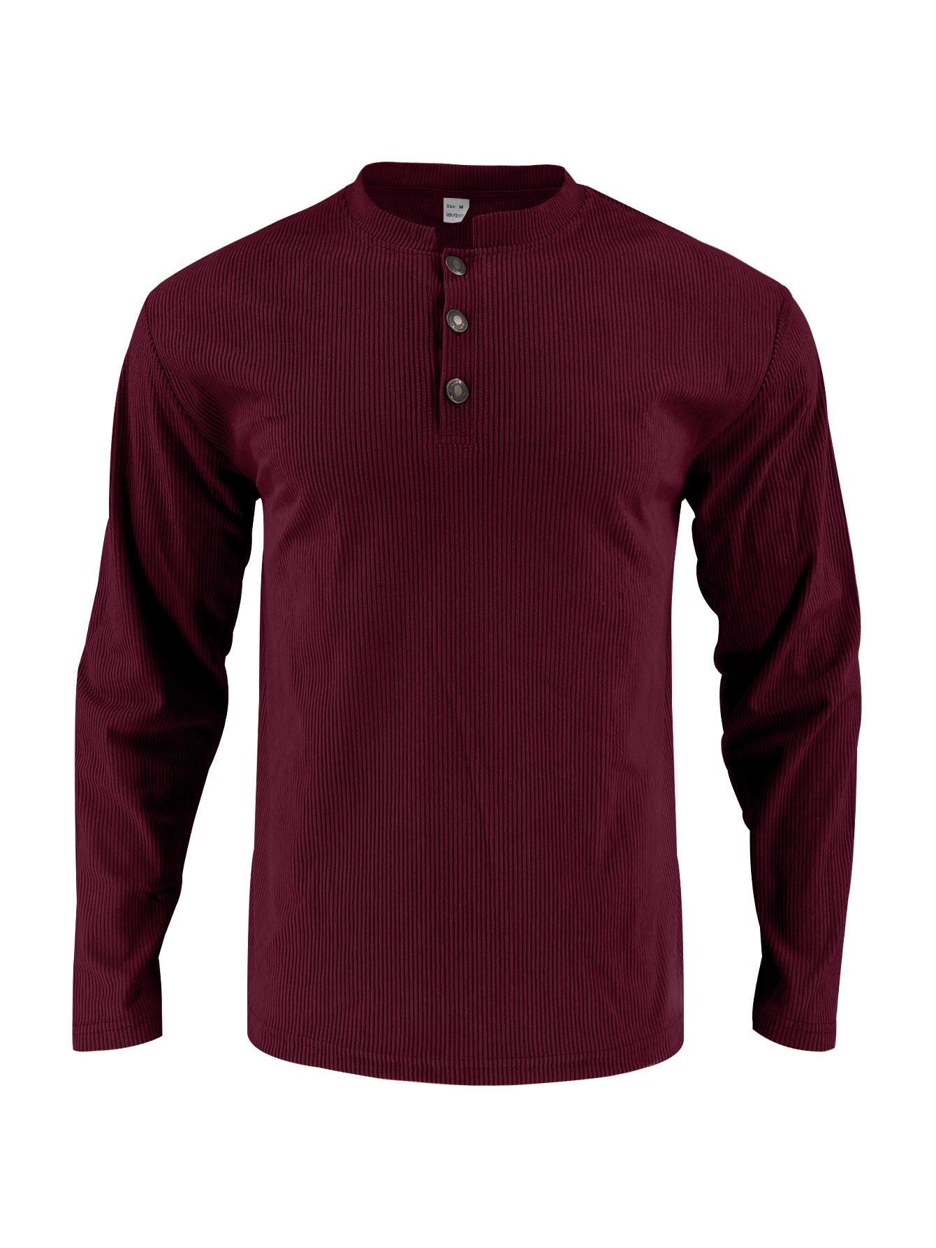Men's long sleeve shirt with comfortable button placket and textured design Skorter