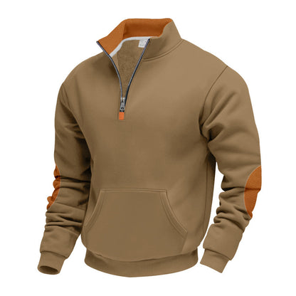 Men's sweater with high collar and trendy zipper Skorter