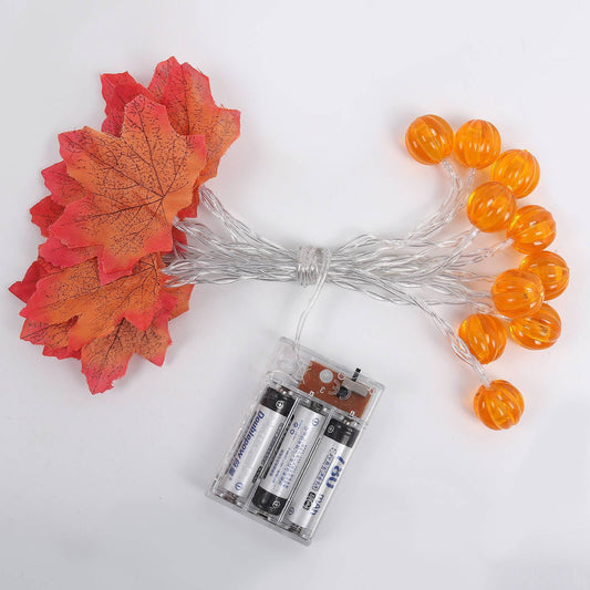 Skorter | Maple Leaf Pumpkin LED Lights Festival Party Decoration Battery String Lights