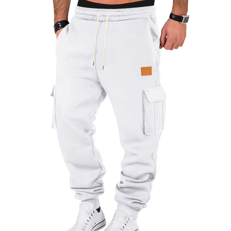 Men's cargo joggers with side pockets and elastic waistband Skorter