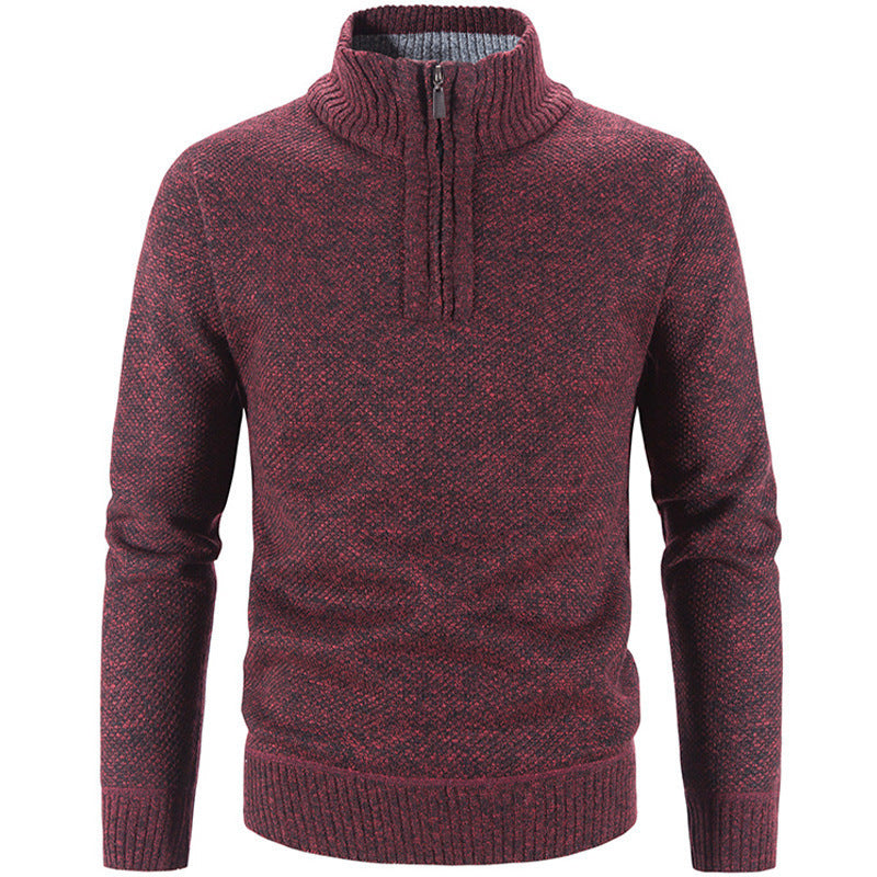 Men's stylish turtleneck sweater with elegant zipper Skorter