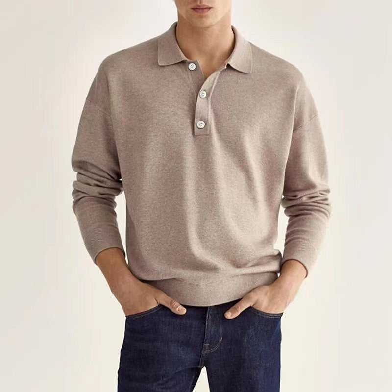 Men's sweater with modern polo collar and comfortable fit Skorter
