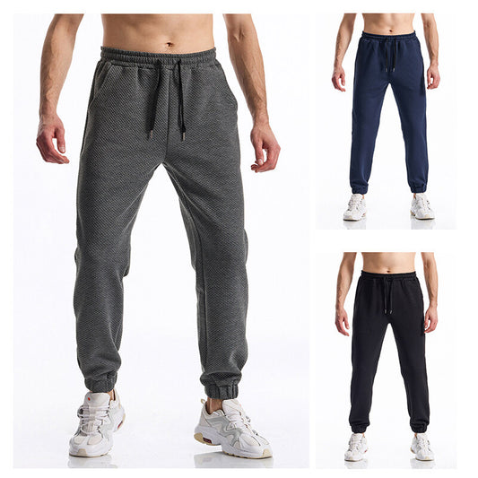 Men's sporty leisure pants with textured surface Skorter
