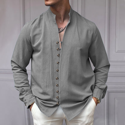 Men's long-sleeve shirt with modern button details and timeless design Skorter
