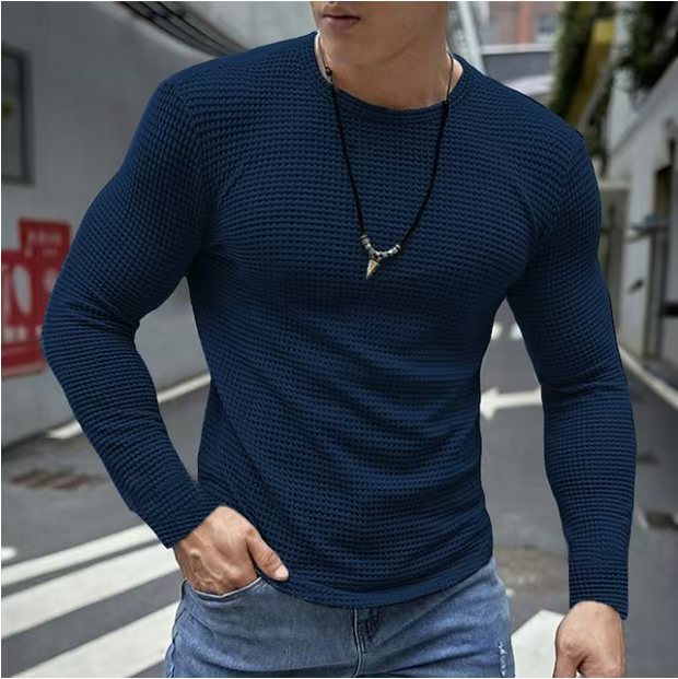 Men's versatile long-sleeve shirt in structured design Skorter