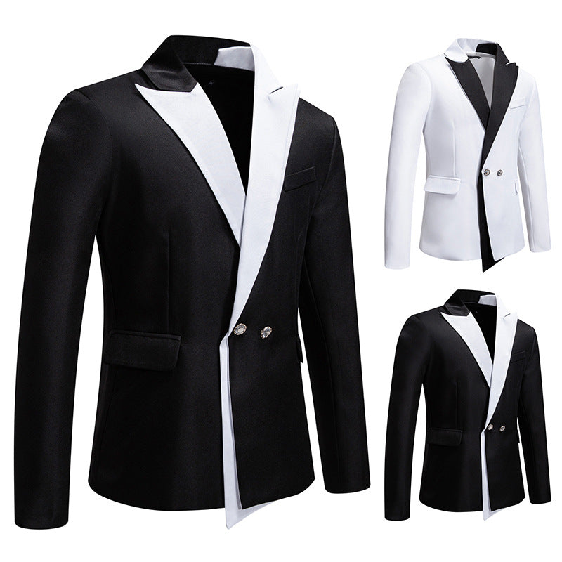Men's Elegant Tuxedo Blazer with Contrasting Lapel Skorter