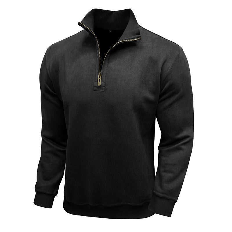 Men's sporty pullover with half zipper Skorter