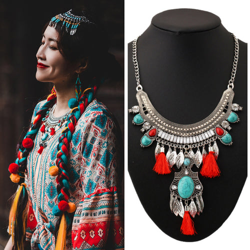 Skorter | Ethnic style Tibetan short collar necklace, necklace, collar