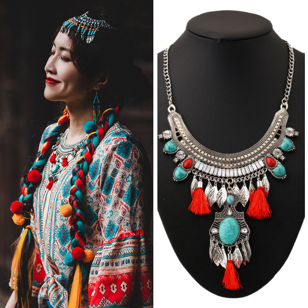Skorter | Ethnic style Tibetan short collar necklace, necklace, collar