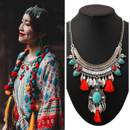 Skorter | Ethnic style Tibetan short collar necklace, necklace, collar