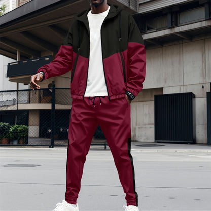 Men's tracksuit with modern color block design and breathable materials Skorter