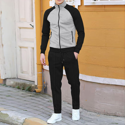 Men's sporty tracksuit with high collar Skorter