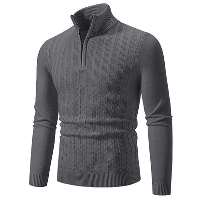 Men's stylish turtleneck sweater with zipper Skorter
