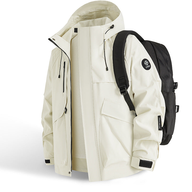 Men's technical all-weather jacket with practical pockets and adjustable collar Skorter