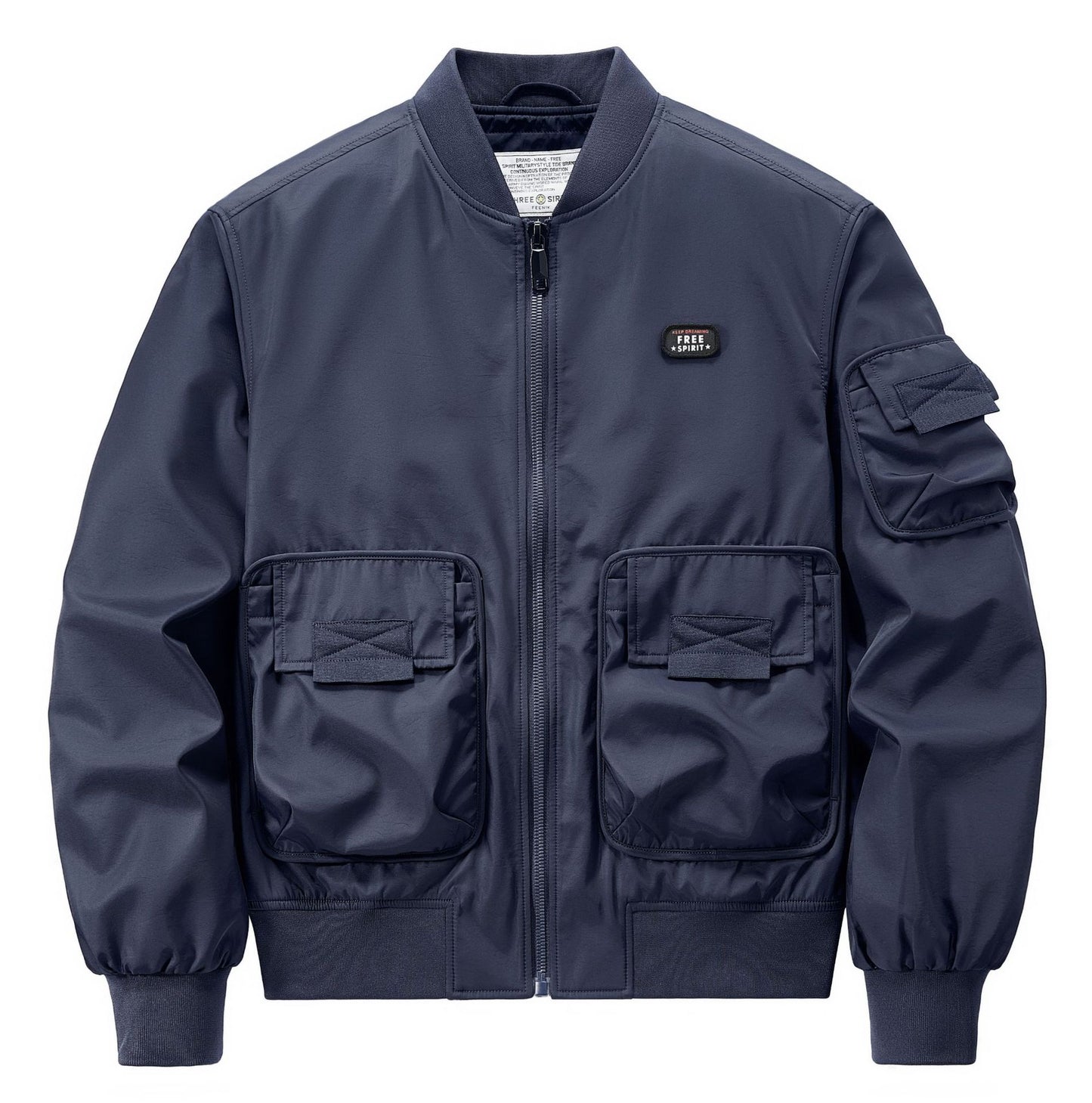 Men's Bomber Jacket with Multifunctional Pockets Skorter