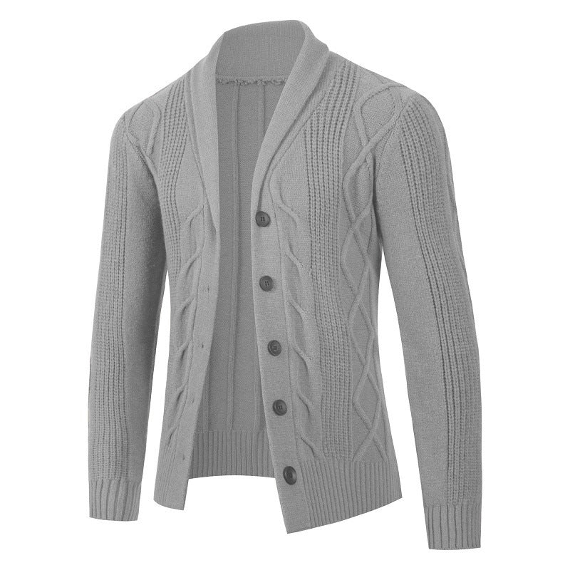 Men's cardigan with modern cable patterns and comfortable fit Skorter