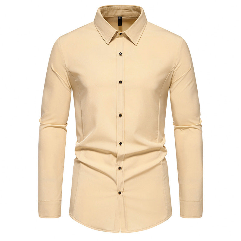 Men's fashionable long-sleeve shirt with elegant cut Skorter