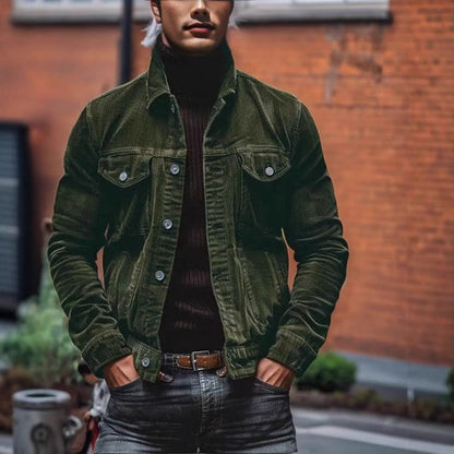 Men's stylish cord jacket with practical pockets and classic cut Skorter