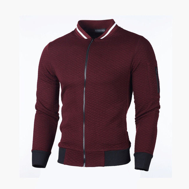 Men's sweatshirt jacket with high-quality structure and secure zip pocket Skorter