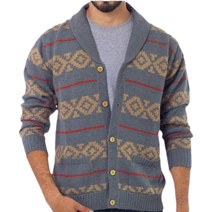 Herrkofta med modernt geometriskt mönster och praktiska fickor Skorter