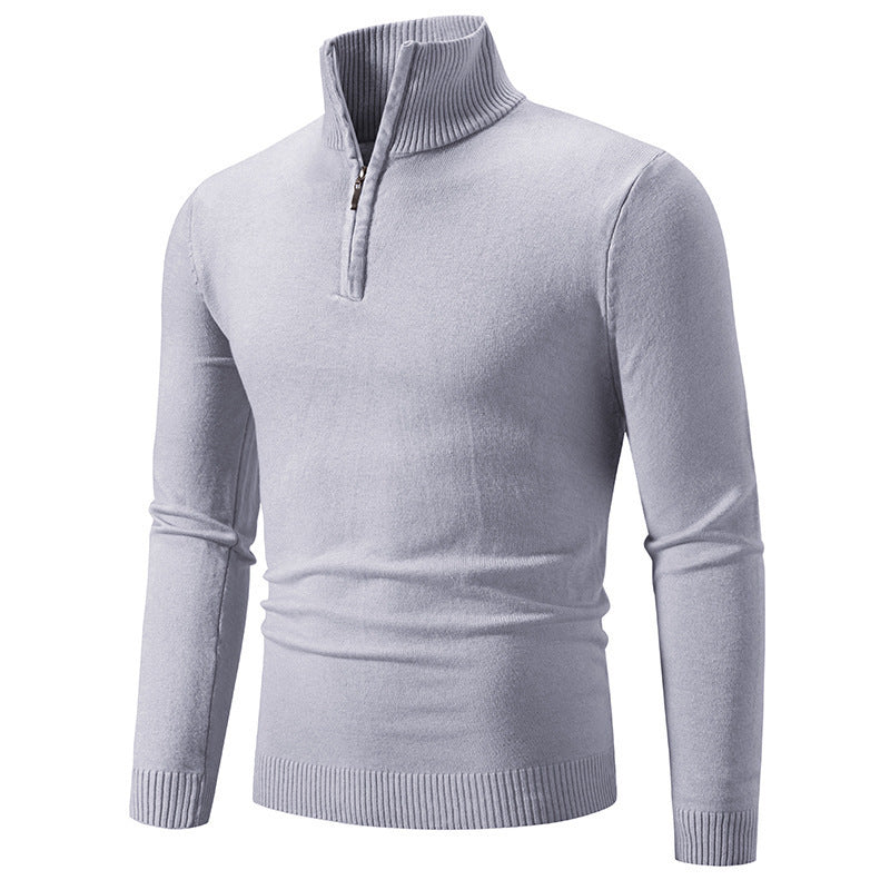 Men's Stylish Sweater with Short Zipper Skorter