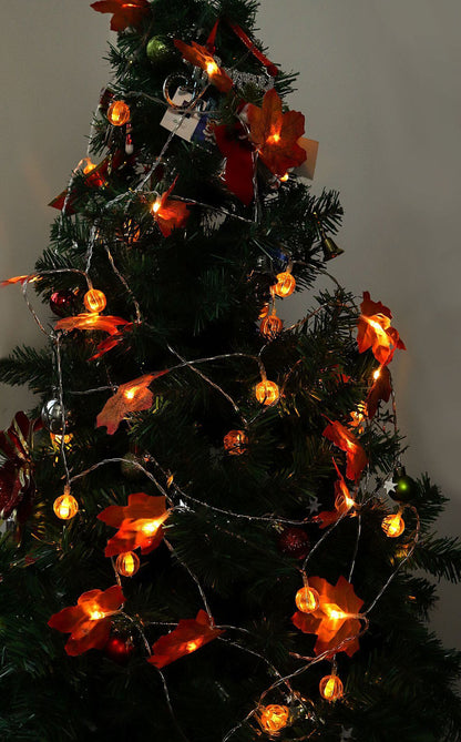 Skorter | Maple Leaf Pumpkin LED Lights Festival Party Decoration Battery String Lights