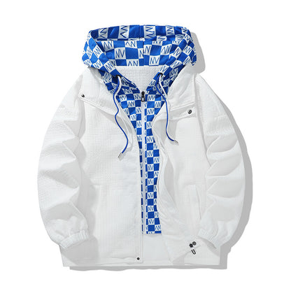 Men's technical transition jacket with adjustable hood design and breathable inserts Skorter