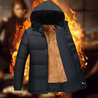 Men's stylish padded jacket with cozy inner lining and adjustable hood collar Skorter