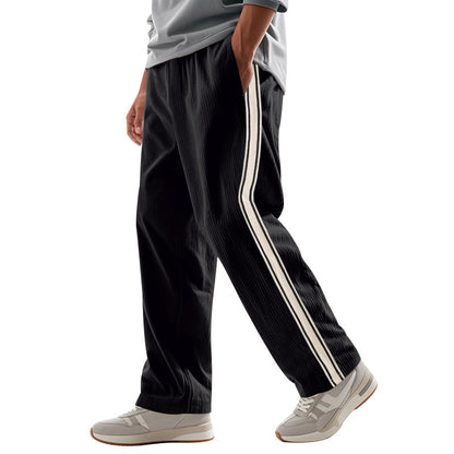 Men's Sporty Plank Pants with Stripe Design Skorter