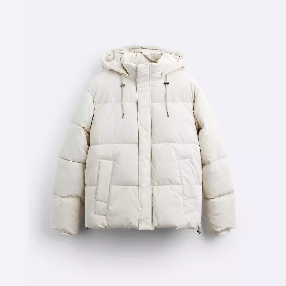 Men's quilted winter jacket with removable hood and insulating lining Skorter