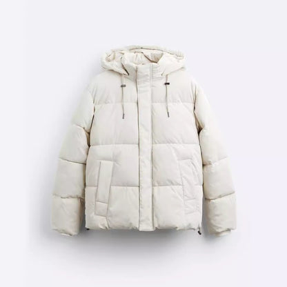 Men's quilted winter jacket with removable hood and insulating lining Skorter