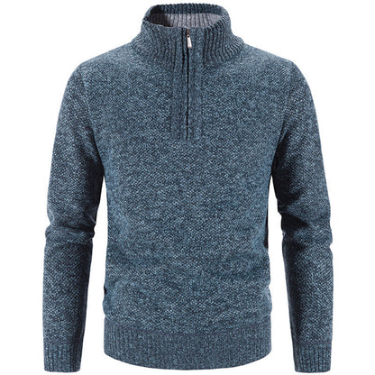 Men's stylish turtleneck sweater with elegant zipper Skorter
