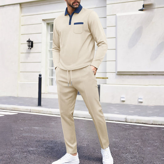 Men's sporty leisure suit with modern cut and practical pockets Skorter