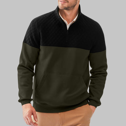 Men's sporty pullover with stand-up collar and pockets Skorter