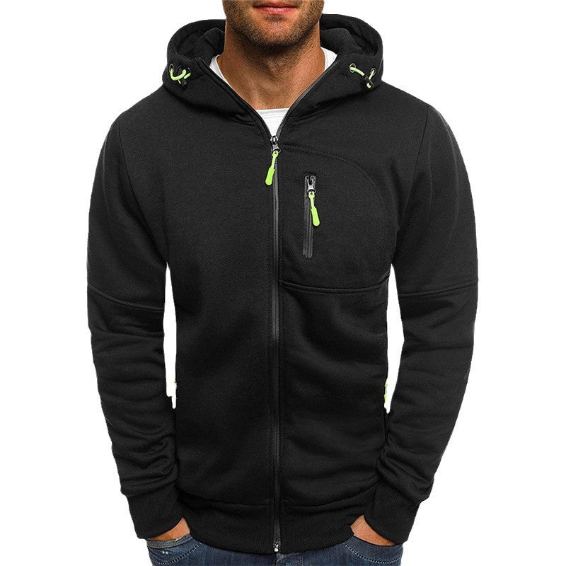 Men's functional hoodie with a slim fit and practical zippered pockets Skorter