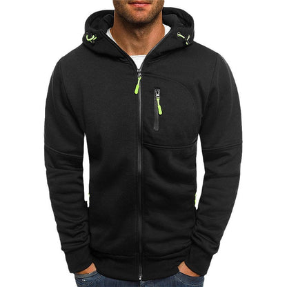 Men's functional hoodie with a slim fit and practical zippered pockets Skorter