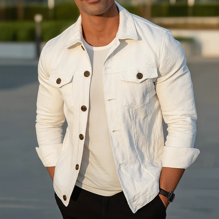 Men's stylish cotton jacket with practical pockets Skorter