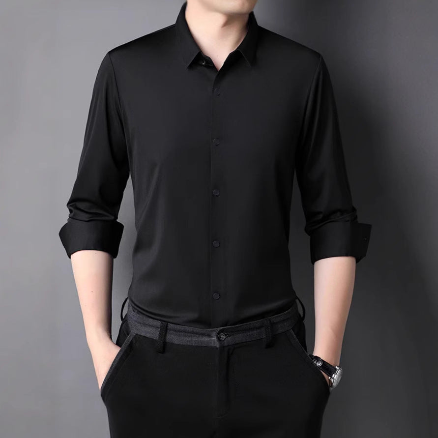 Men's elegant short sleeve shirt with fine shine Skorter