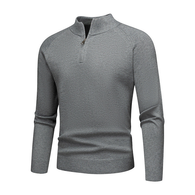 Men's stylish sweater with short zip Skorter