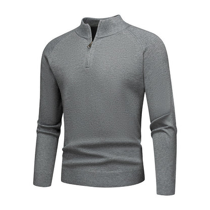 Men's stylish sweater with short zip Skorter